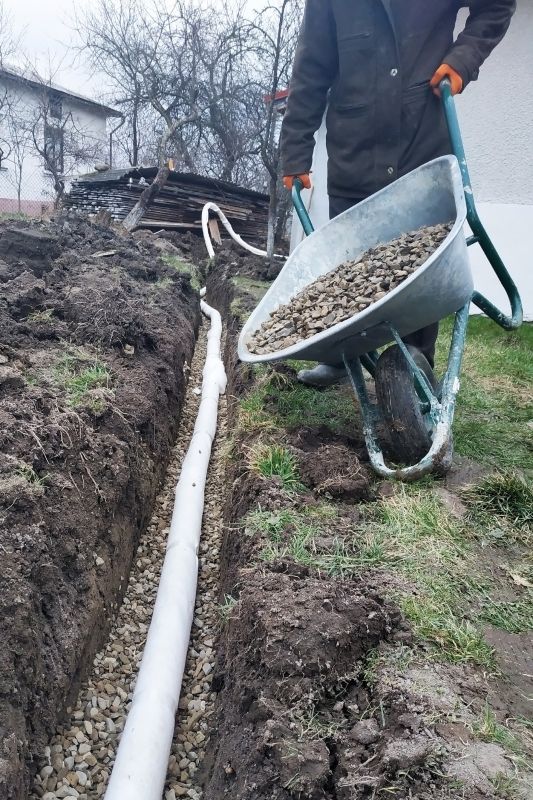 Drainage trench installation